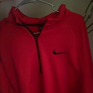 Nike Men's Zip-Up Red Sweater